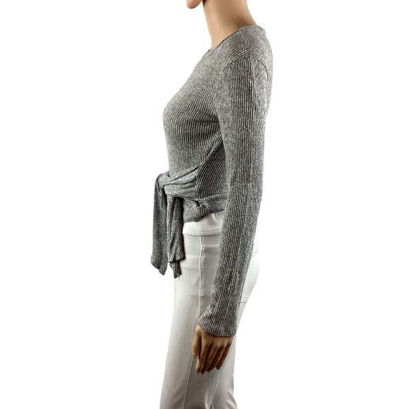 Zara Ribbed Crop Sweater Size S Gray - Picture 4 of 7